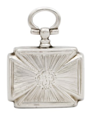 Lot 221 - A rare early Victorian silver vinaigrette fob in the form of a cross by Joseph Willmore.