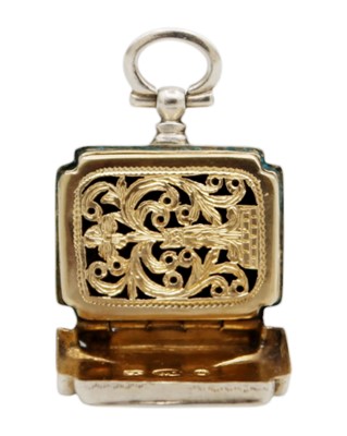 Lot 221 - A rare early Victorian silver vinaigrette fob in the form of a cross by Joseph Willmore.