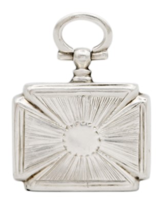 Lot 221 - A rare early Victorian silver vinaigrette fob in the form of a cross by Joseph Willmore.