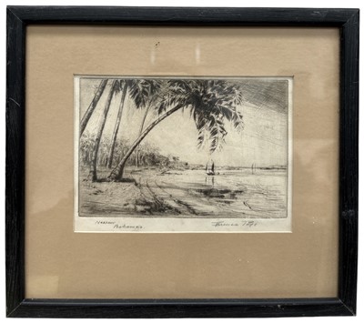 Lot 107 - An etching depicting 'Nassau, Bahamas',...