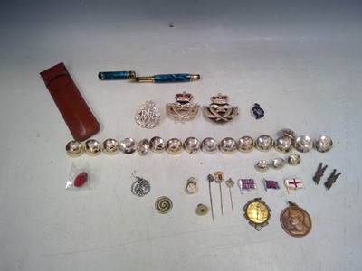 Lot 129 - RAF Buttons and Badges, Tie Pins, Two Medals...