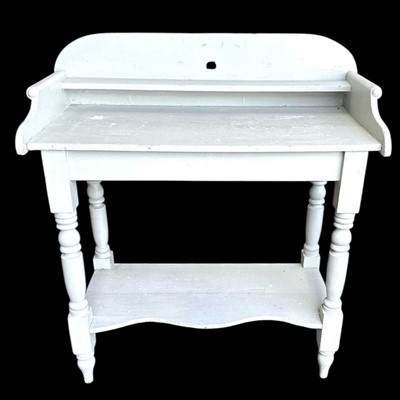 Lot 80 - A vintage painted wash/hall stand, 88cm wide,...