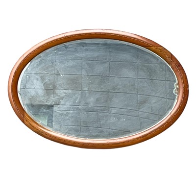 Lot 122 - A Vintage Inlaid wooden framed bevelled edge...