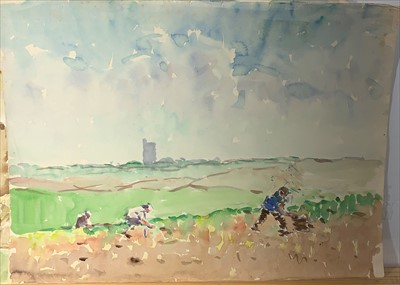 Lot 535 - St Buryan Area 13 Watercolour landscapes...