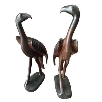 Lot 125 - A pair of Vintage Hand-Carved wooden Birds....