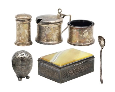 Lot 147 - A cased silver cruet set by Deakin & Francis.