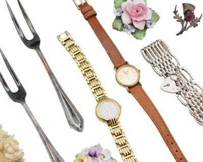 Lot 59 - A collection of jewellery including a Longines lady's quartz watch and a Citizen quartz watch.