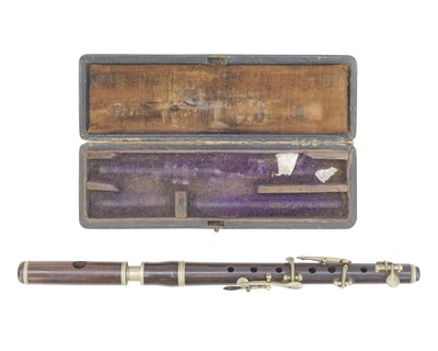 Lot 343 - A Victorian rosewood piccolo.