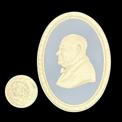 Lot 132 - A Wedgwood Jasperware plaque commemorating the...