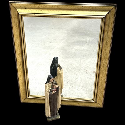 Lot 142 - A vintage painted plaster figure of St. Terese...