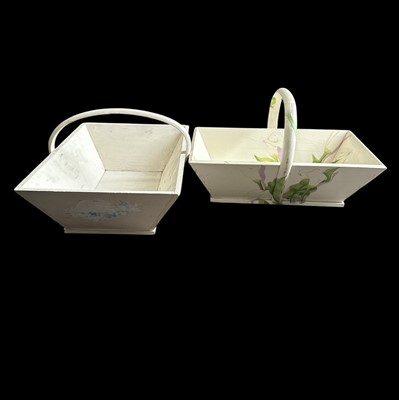 Lot 186 - Two decorated French garden trugs,...