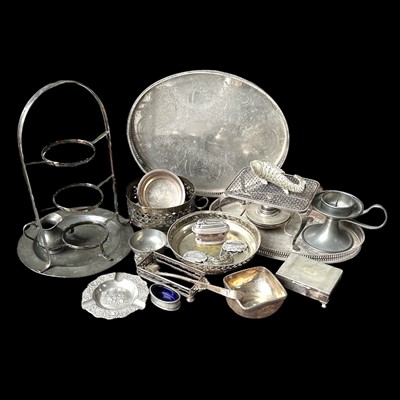 Lot 207 - A selection of silver plate and pewter.