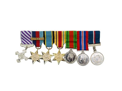 Lot 231 - A group of Battle of Britain DFC miniature dress medals.