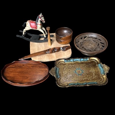 Lot 225 - A selection of wooden items, including a small...