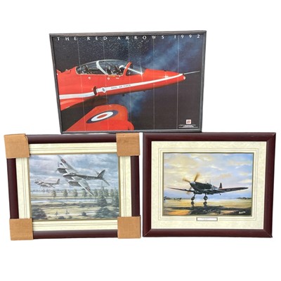 Lot 232 - Barry G Price "Spitfire MkIX" framed print 48...