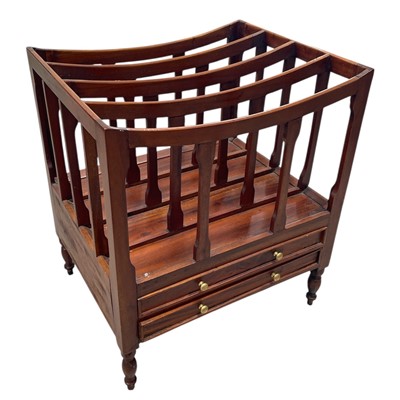 Lot 235 - A Vintage Hardwood Canterbury magazine rack....