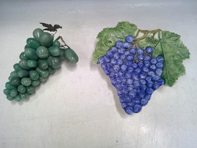 Lot 223 - Polished Stone, Bunch of Grapes and a...