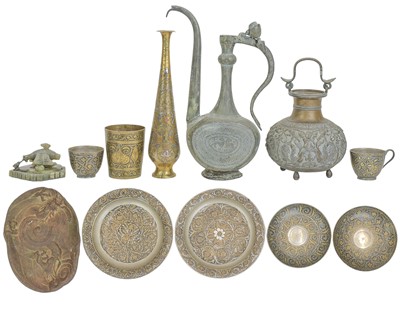 Lot 433 - An Indian brass lota water pot.