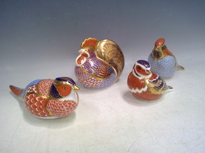 Lot 10 - Four Royal Crown Derby Birds. A Pheasant,...