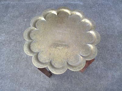 Lot 45 - A Decorated Brass Table. The Table is 50cm...