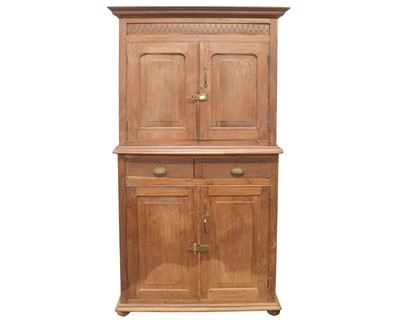 Lot 935 - An Indian teak side cabinet.