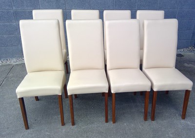 Lot 116 - Eight High Back Dining Chairs. The Chairs are...