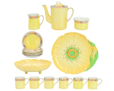 Lot 728 - A Gray's Pottery Susie Cooper coffee set.