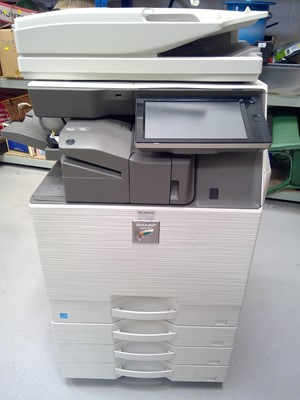 Lot 119 - A Sharp MX-3070v A3 Printer. The Printer turns...