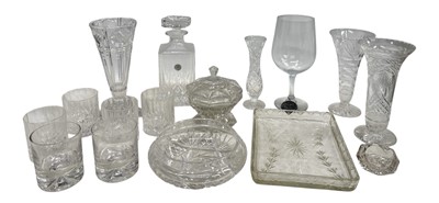 Lot 125 - A Stuart crystal vase, a Royal Rock Crystal...