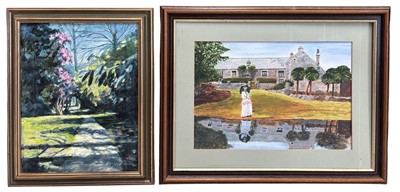 Lot 85 - M.A. PAGE, Woodland Path, oil on canvas,...