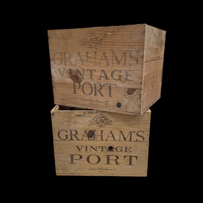 Lot 146 - Two wooden port crates, they are both 40x32x30cm.