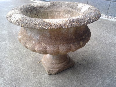 Lot 29 - A Reconstituted Stone Urn. The Urn is 37cm...