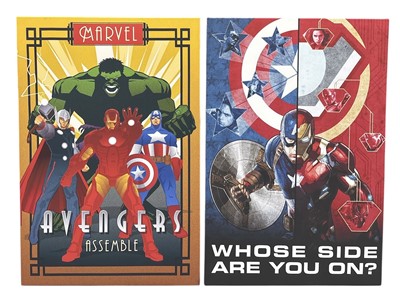 Lot 157 - Two Marvel Comics canvas prints, Captain...