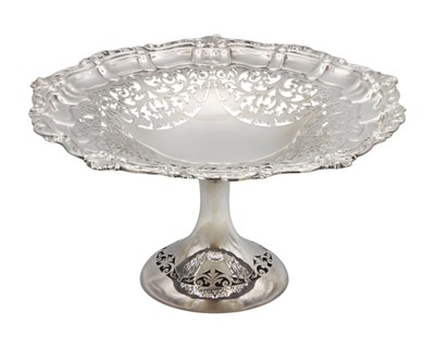 Lot 139 - A Victorian silver pedestal comport by Charles Horner.