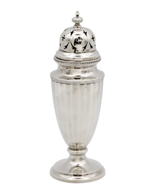Lot 170 - A George V silver pedestal caster.