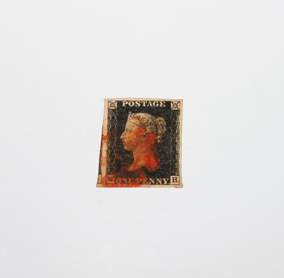 Lot 335 - Stamps: A four good margins 1840 1d black with...