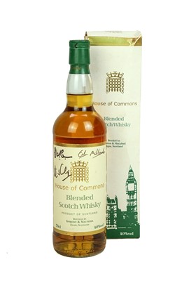 Lot 377 - [Signed] A boxed bottle of House of Commons whisky.