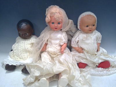 Lot 187 - Three Vintage Dolls and Clothing. The Larger...