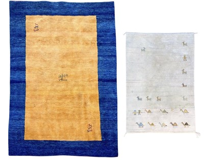 Lot 446 - Two Persian Gabbeh wool rugs.