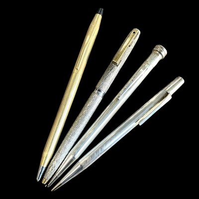 Lot 94 - Two sterling silver pens, a "Yard-O-Lead" and...