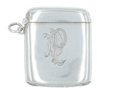 Lot 1095 - A Victorian silver fob vesta case by John Gilbert.