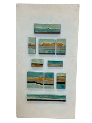 Lot 45 - A collection of Abstract Ceramic Tiles mounted...