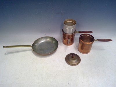 Lot 34 - A Copper and Brass Pan and an Italian Coffee...