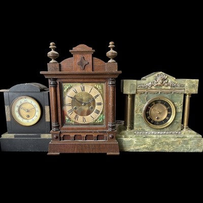 Lot 66 - Three mantel clocks, in need of restoration.