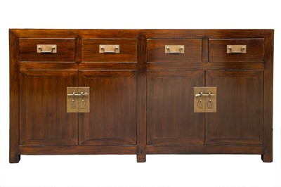 Lot 932 - A Chinese hardwood side cabinet.