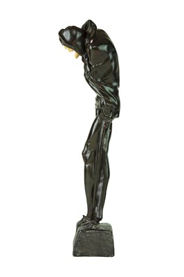 Lot 28 - After Jacques Louis Gautier, a painted plaster figure, Mephistopheles.