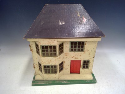 Lot 84 - A Vintage, Metal and Wood Doll's House. The...