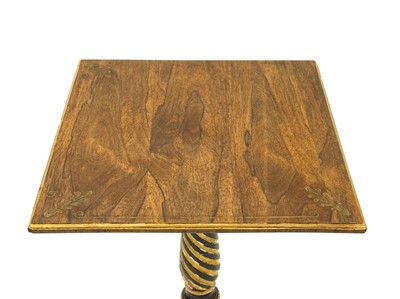 Lot 885 - A pair of Regency style rosewood, ebonised and gesso wine tables.