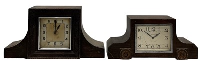 Lot 89 - Two early 20th century carved oak mantel...