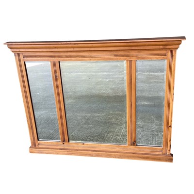 Lot 117 - An Edwardian Overmantel bevelled edge Mirror....